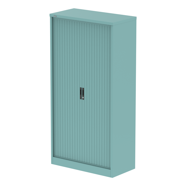 Qube Side Tambour Cupboard With Shelves