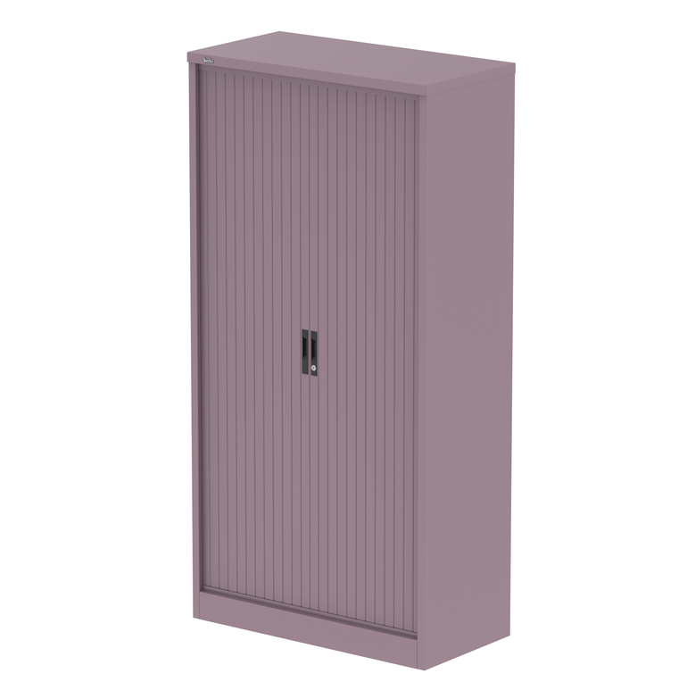 Qube Side Tambour Cupboard With Shelves