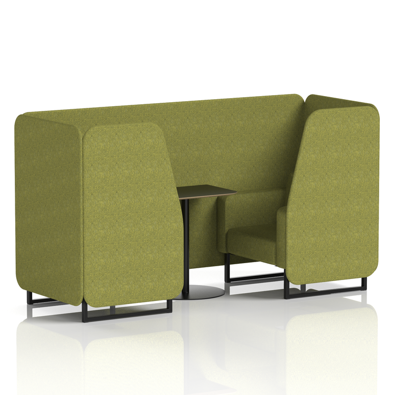 Brixworth Booth With Black Legs And Black Table In Single Tone