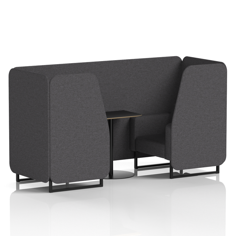 Brixworth Booth With Black Legs And Black Table In Single Tone