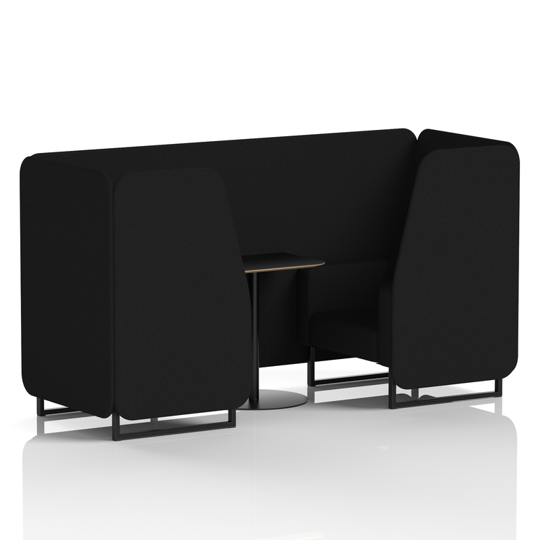 Brixworth Booth With Black Legs And Black Table In Single Tone