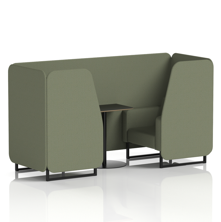 Brixworth Booth With Black Legs And Black Table In Single Tone