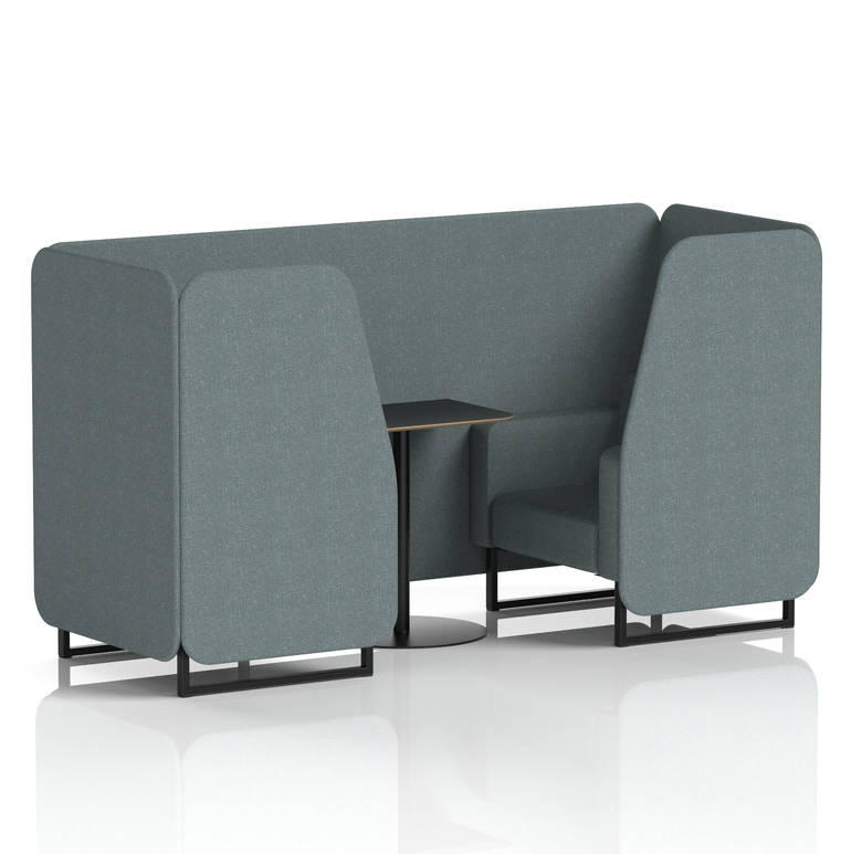 Brixworth Booth With Black Legs And Black Table In Single Tone