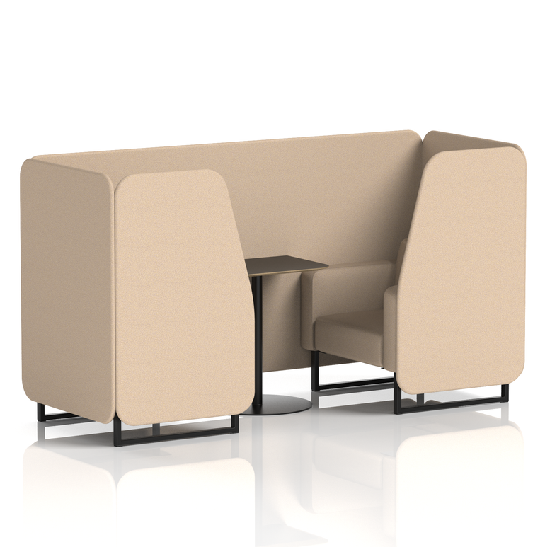 Brixworth Booth With Black Legs And Black Table In Single Tone