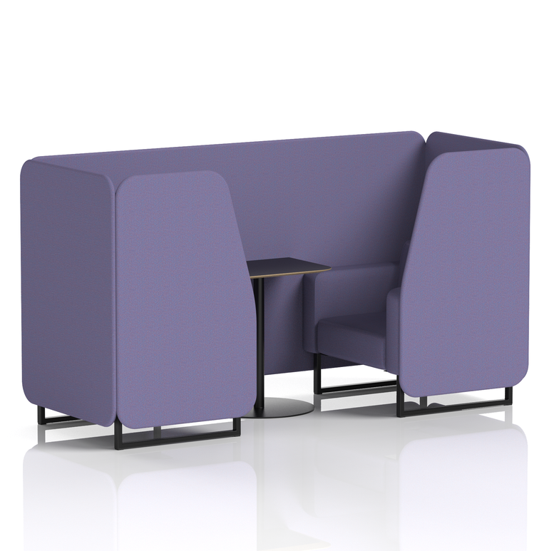 Brixworth Booth With Black Legs And Black Table In Single Tone