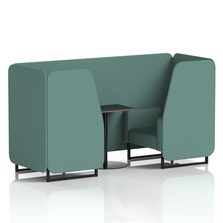 Brixworth Booth With Black Legs And Black Table In Single Tone