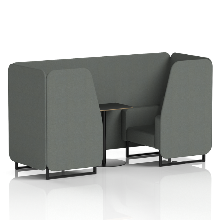 Brixworth Booth With Black Legs And Black Table In Single Tone