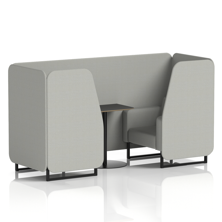 Brixworth Booth With Black Legs And Black Table In Single Tone