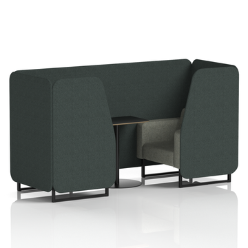Rivet - Charcoal Panels And Vitreous Sofa