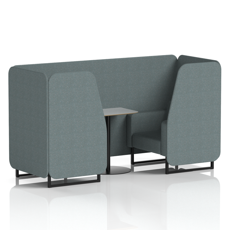 Brixworth Booth With Black Legs And Grey Table In Single Tone