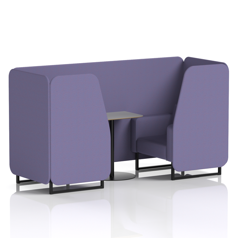 Brixworth Booth With Black Legs And Grey Table In Single Tone