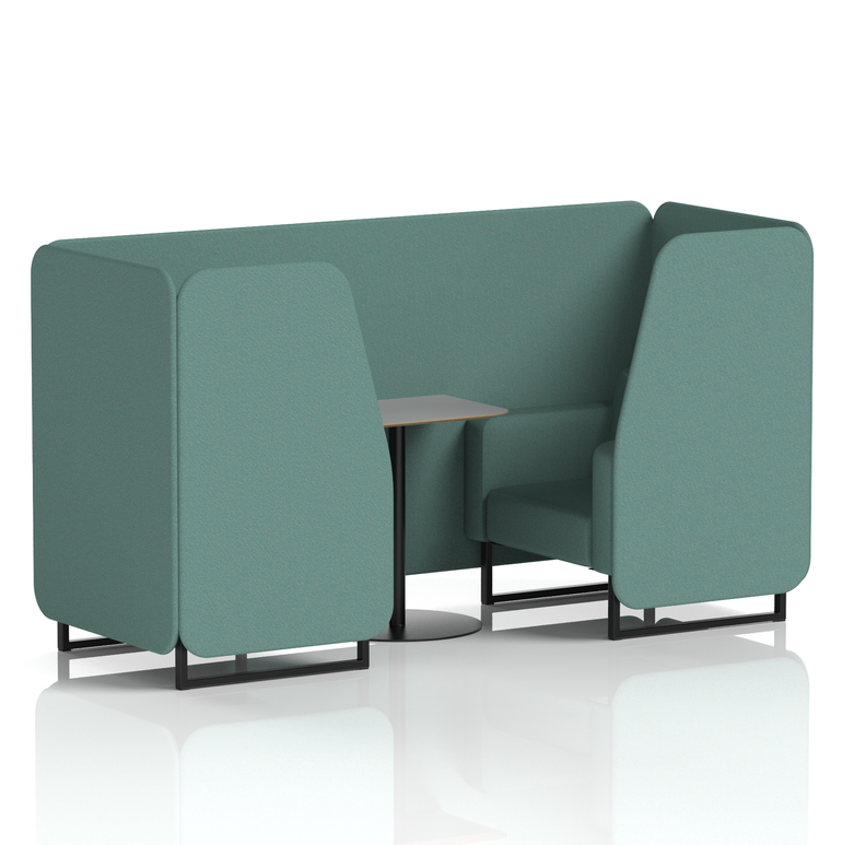 Brixworth Booth With Black Legs And Grey Table In Single Tone