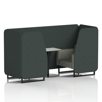 Rivet - Charcoal Panels And Vitreous Sofa