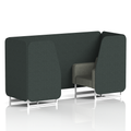  Rivet - Charcoal Panels And Vitreous Sofa