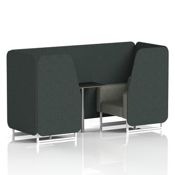 Rivet - Charcoal Panels And Vitreous Sofa