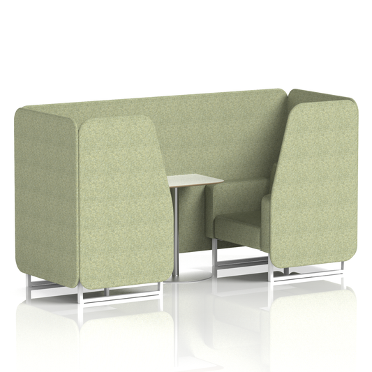 Brixworth Booth With White Legs And White Table In Single Tone