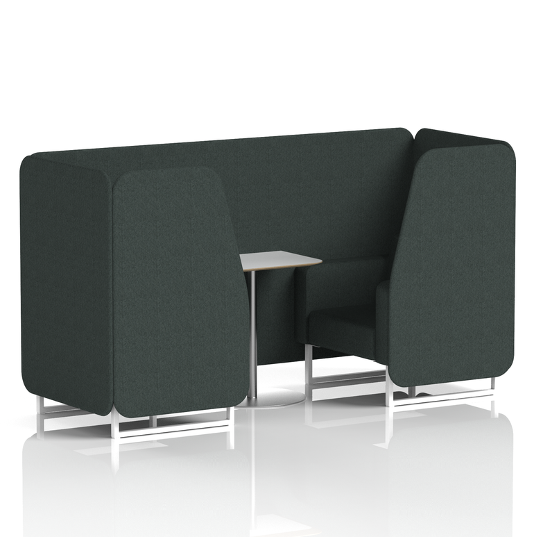 Brixworth Booth With White Legs And White Table In Single Tone