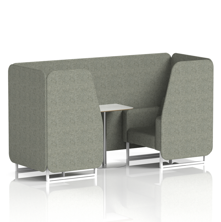 Brixworth Booth With White Legs And White Table In Single Tone