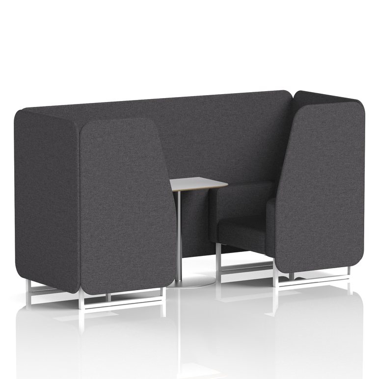 Brixworth Booth With White Legs And White Table In Single Tone