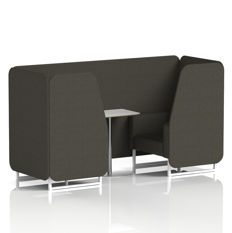Brixworth Booth With White Legs And White Table In Single Tone