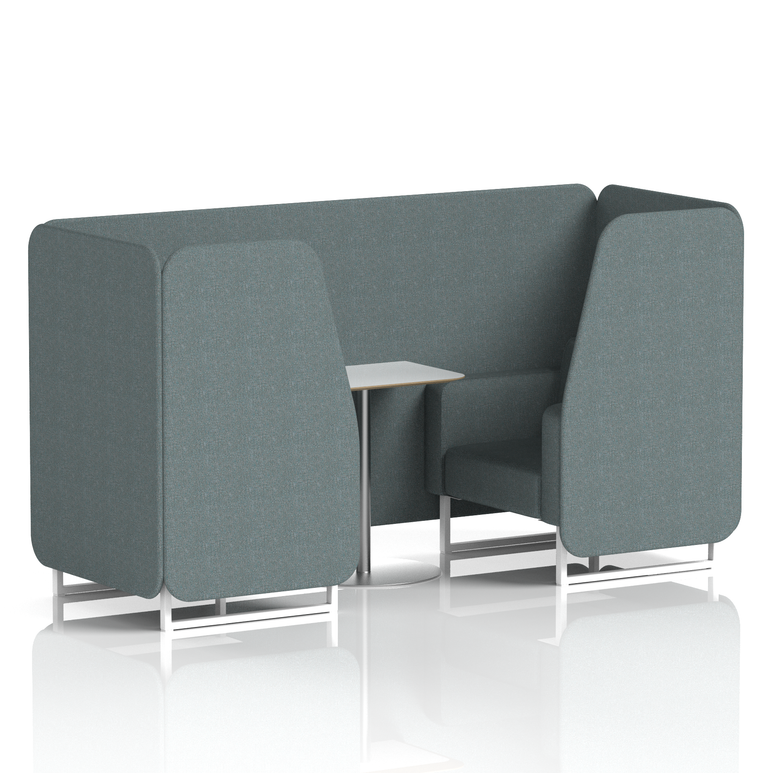 Brixworth Booth With White Legs And White Table In Single Tone