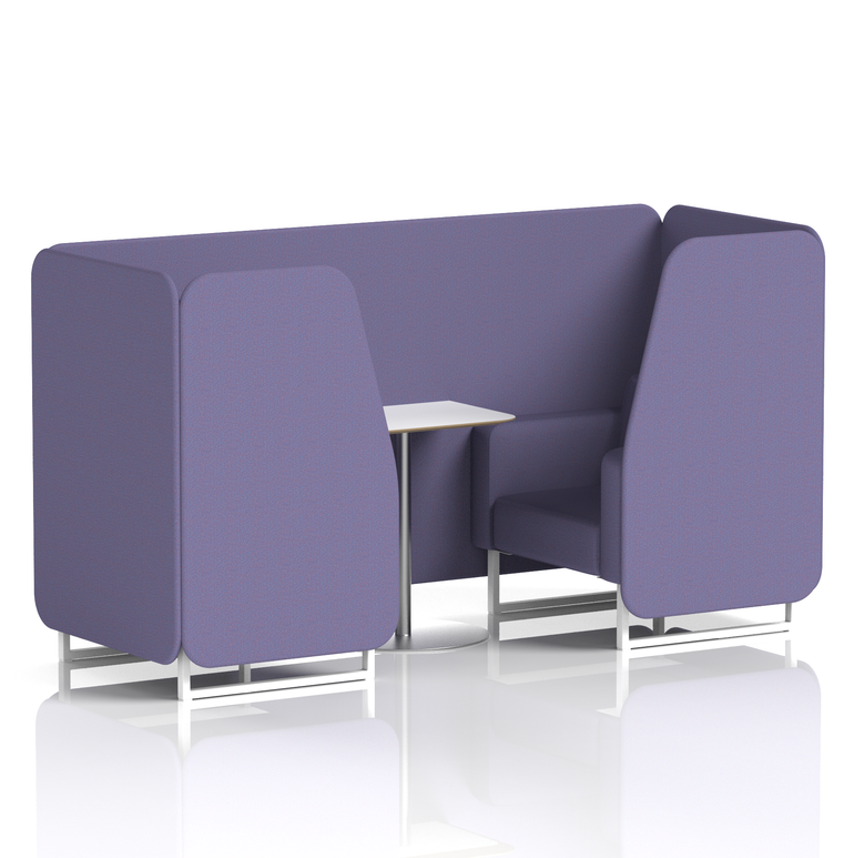 Brixworth Booth With White Legs And White Table In Single Tone