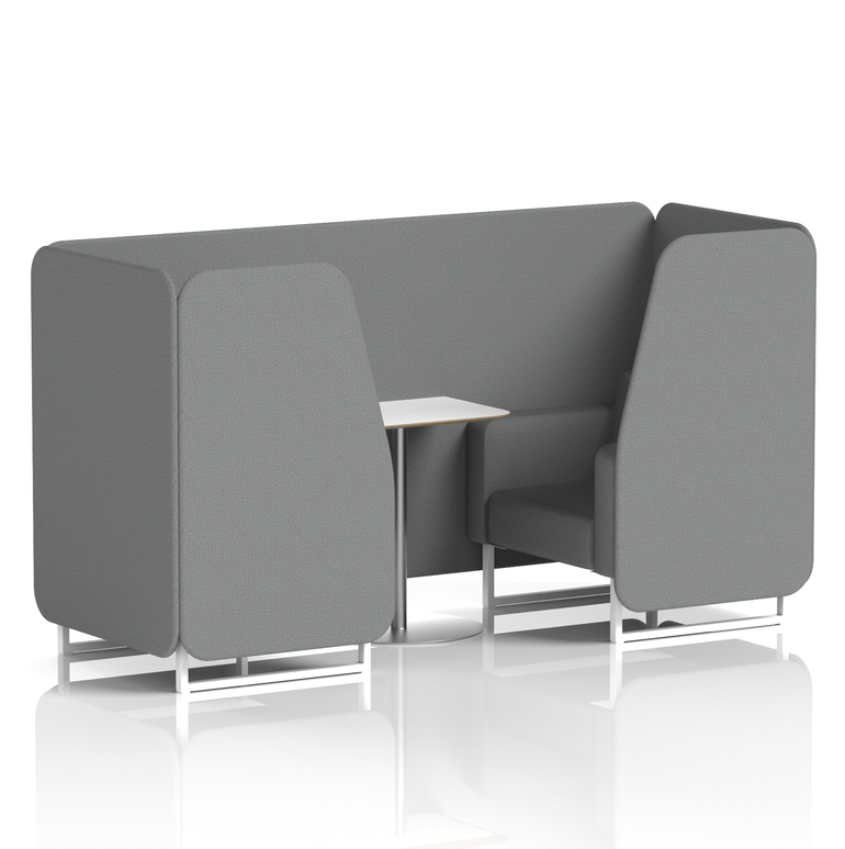 Brixworth Booth With White Legs And White Table In Single Tone