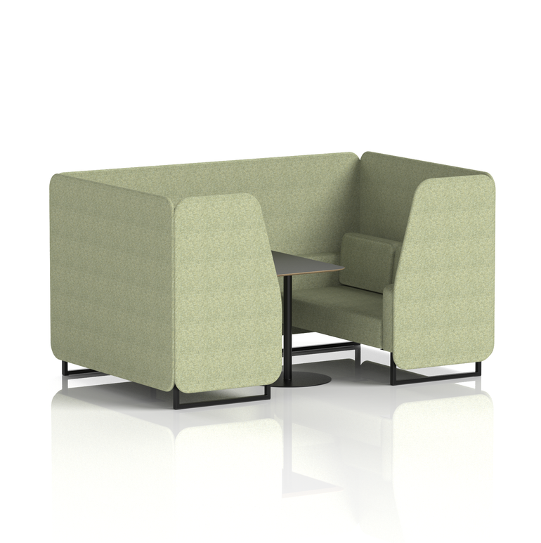 Brixworth Booth With Black Legs And Black Table In Single Tone