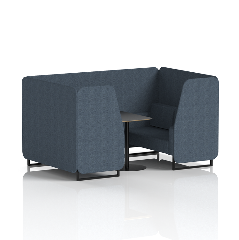 Brixworth Booth With Black Legs And Black Table In Single Tone