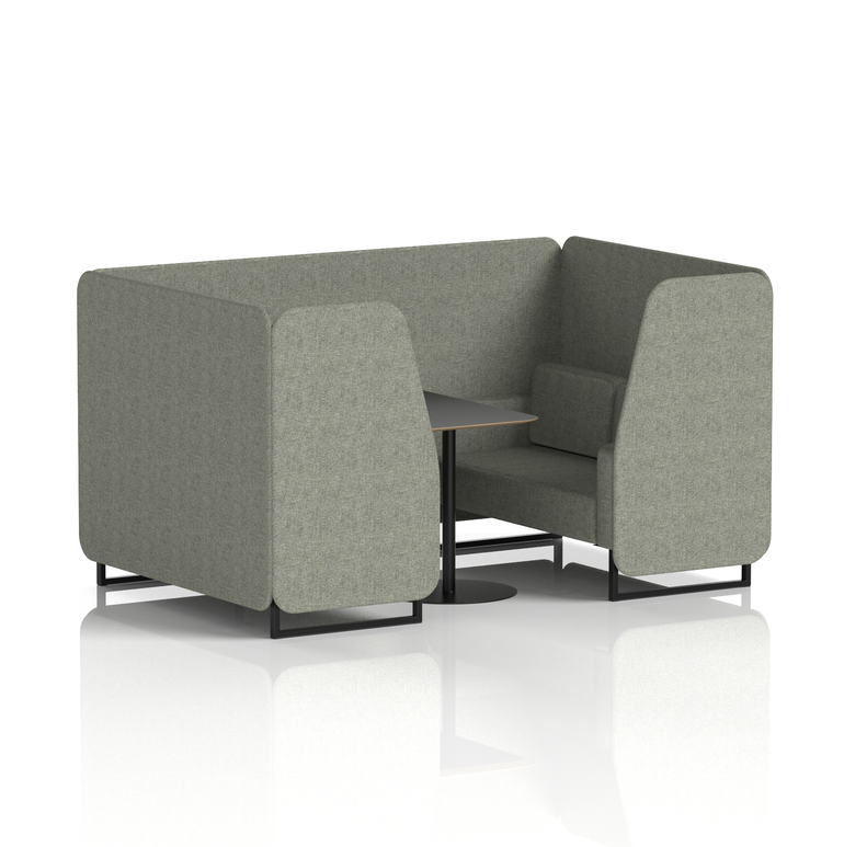Brixworth Booth With Black Legs And Black Table In Single Tone