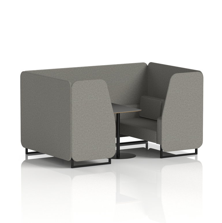 Brixworth Booth With Black Legs And Black Table In Single Tone