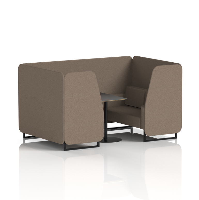 Brixworth Booth With Black Legs And Black Table In Single Tone