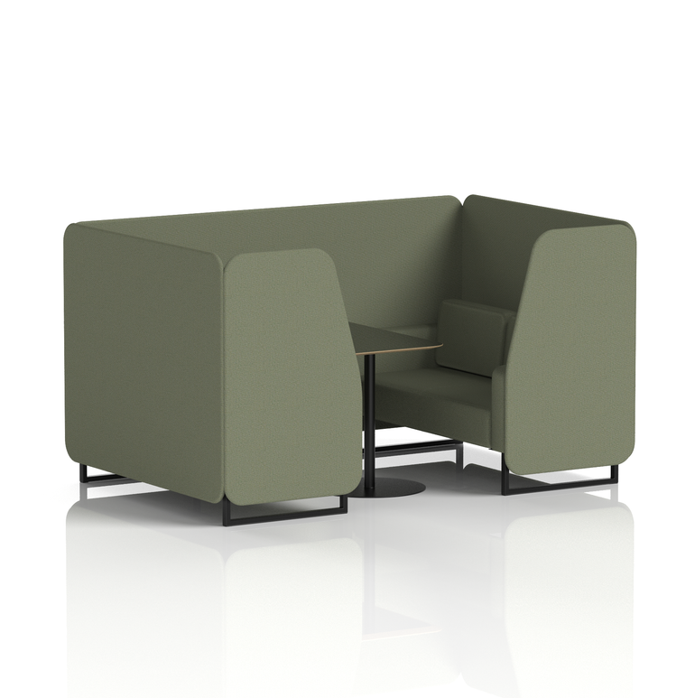 Brixworth Booth With Black Legs And Black Table In Single Tone