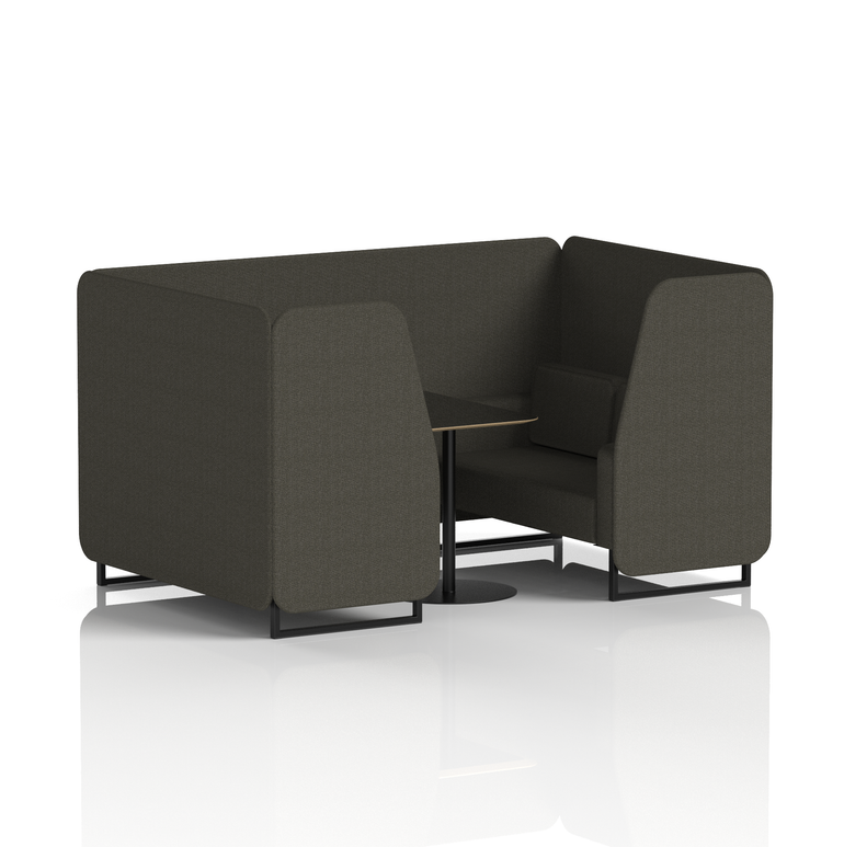 Brixworth Booth With Black Legs And Black Table In Single Tone