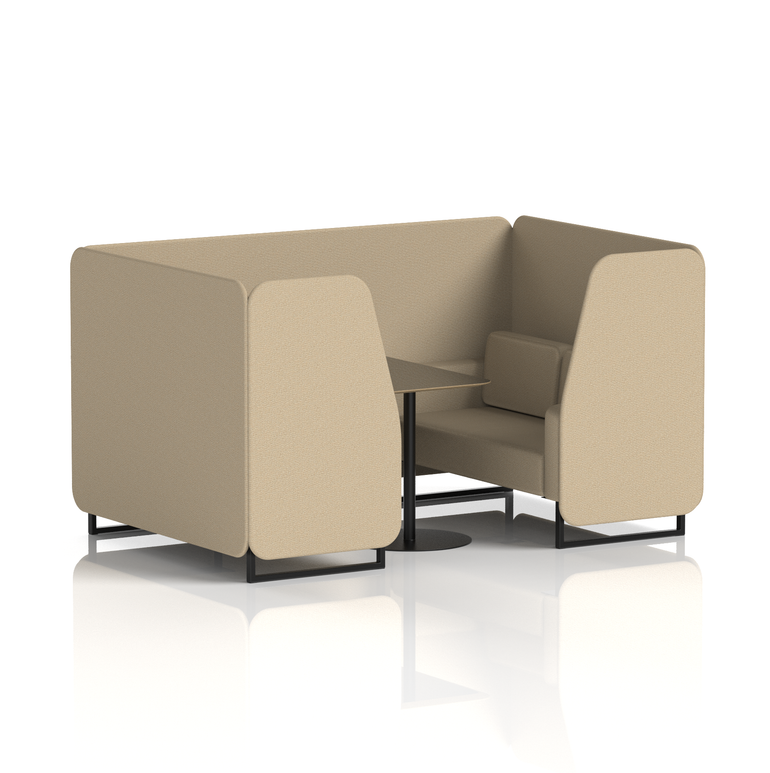 Brixworth Booth With Black Legs And Black Table In Single Tone