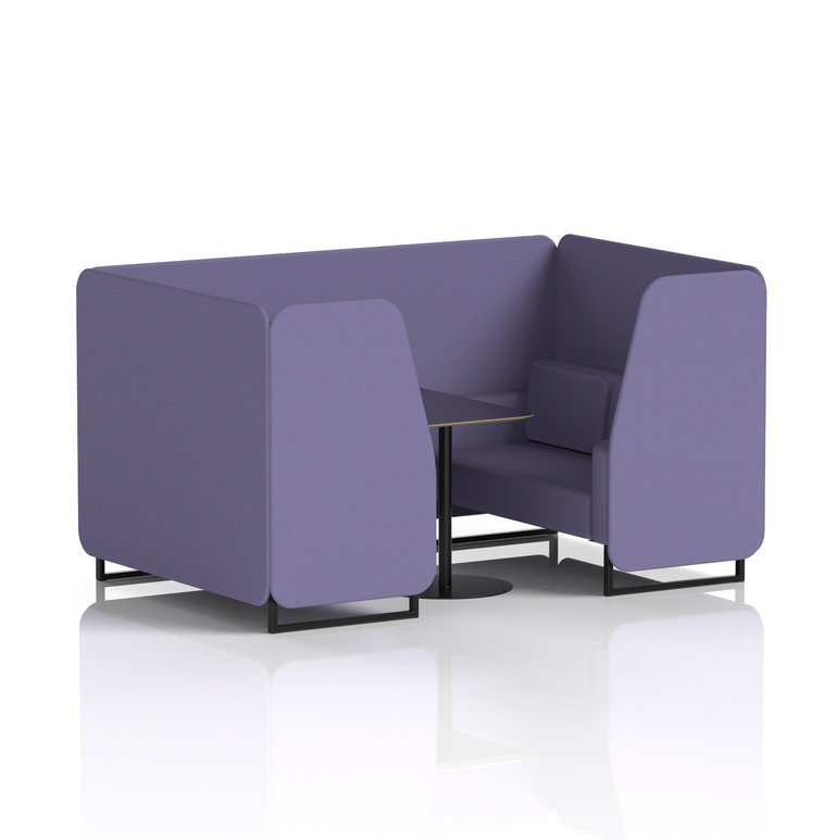 Brixworth Booth With Black Legs And Black Table In Single Tone