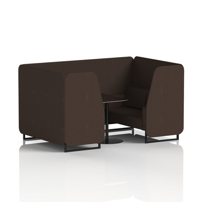 Brixworth Booth With Black Legs And Black Table In Single Tone