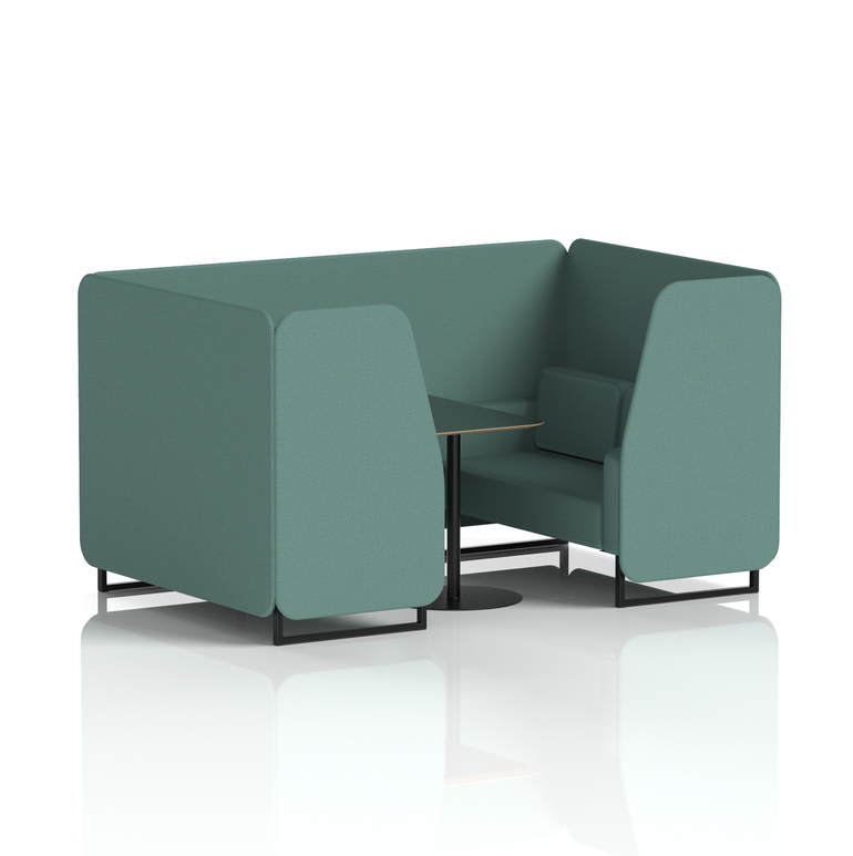 Brixworth Booth With Black Legs And Black Table In Single Tone