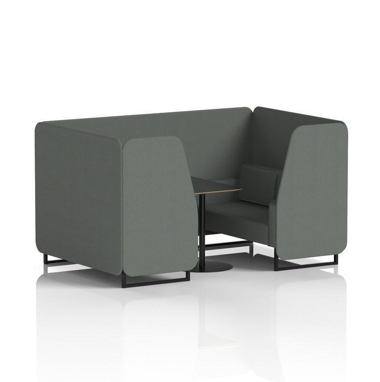 Brixworth Booth With Black Legs And Black Table In Single Tone