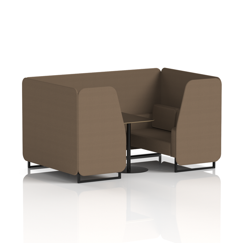 Brixworth Booth With Black Legs And Black Table In Single Tone
