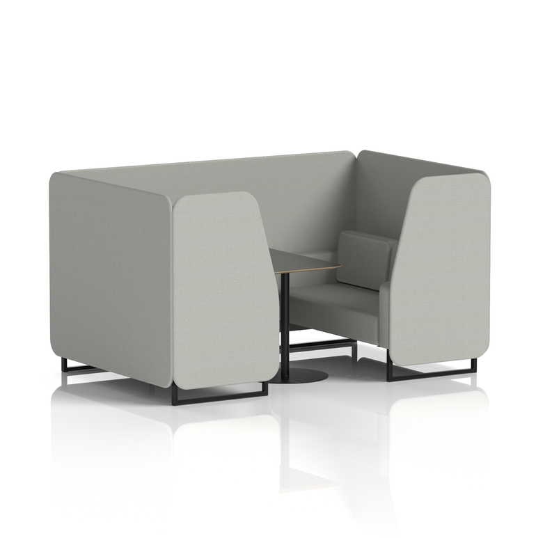 Brixworth Booth With Black Legs And Black Table In Single Tone