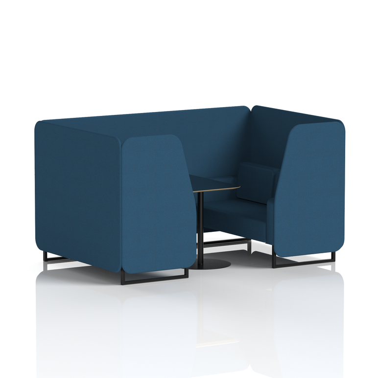 Brixworth Booth With Black Legs And Black Table In Single Tone