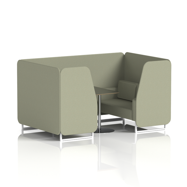 Brixworth Booth With Black Table In Single Tone