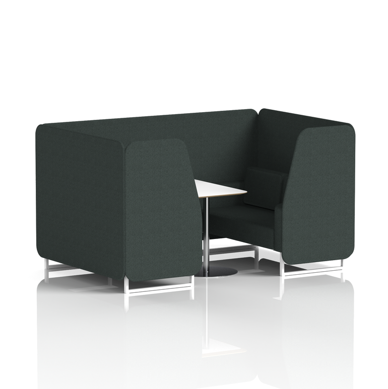 Brixworth Booth With White Legs And White Table In Single Tone