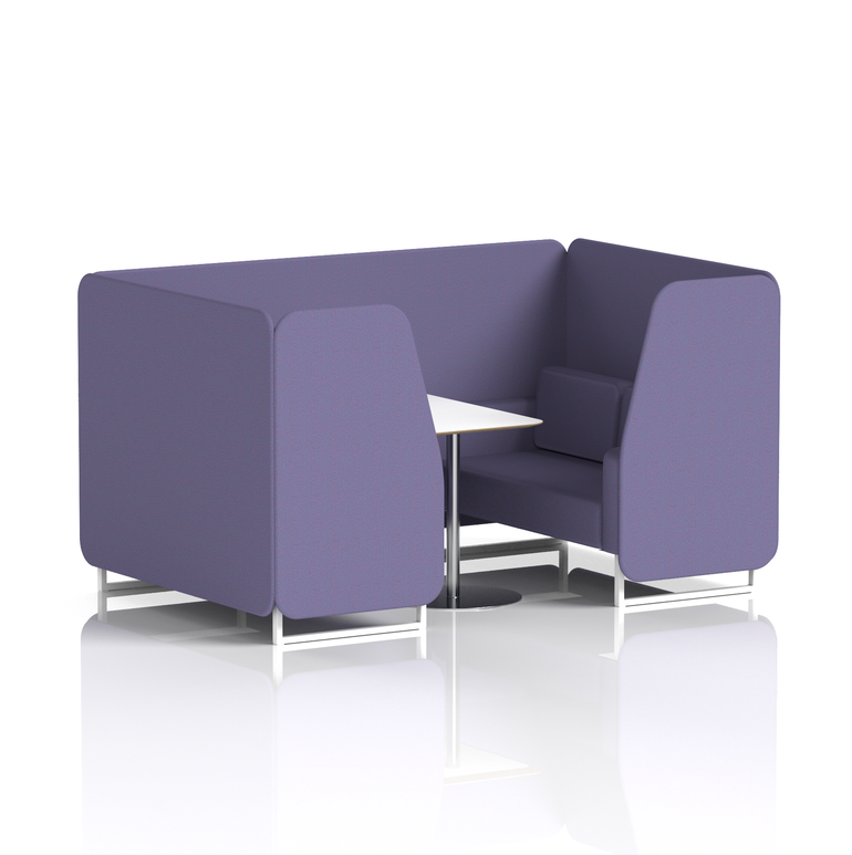 Brixworth Booth With White Legs And White Table In Single Tone