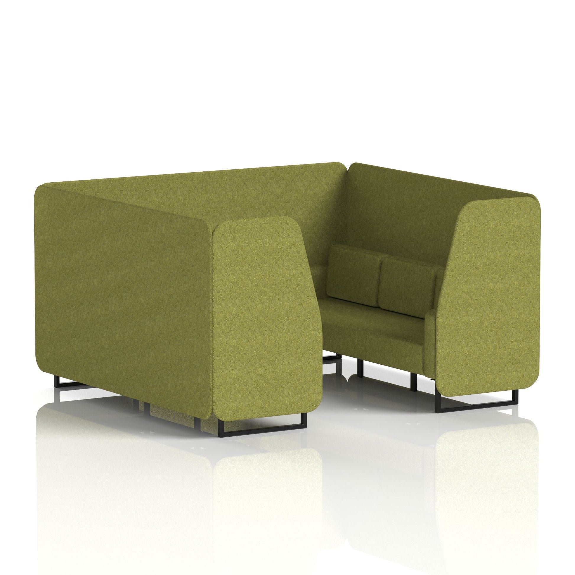 Brixworth Booth With Black Legs in Single Tone