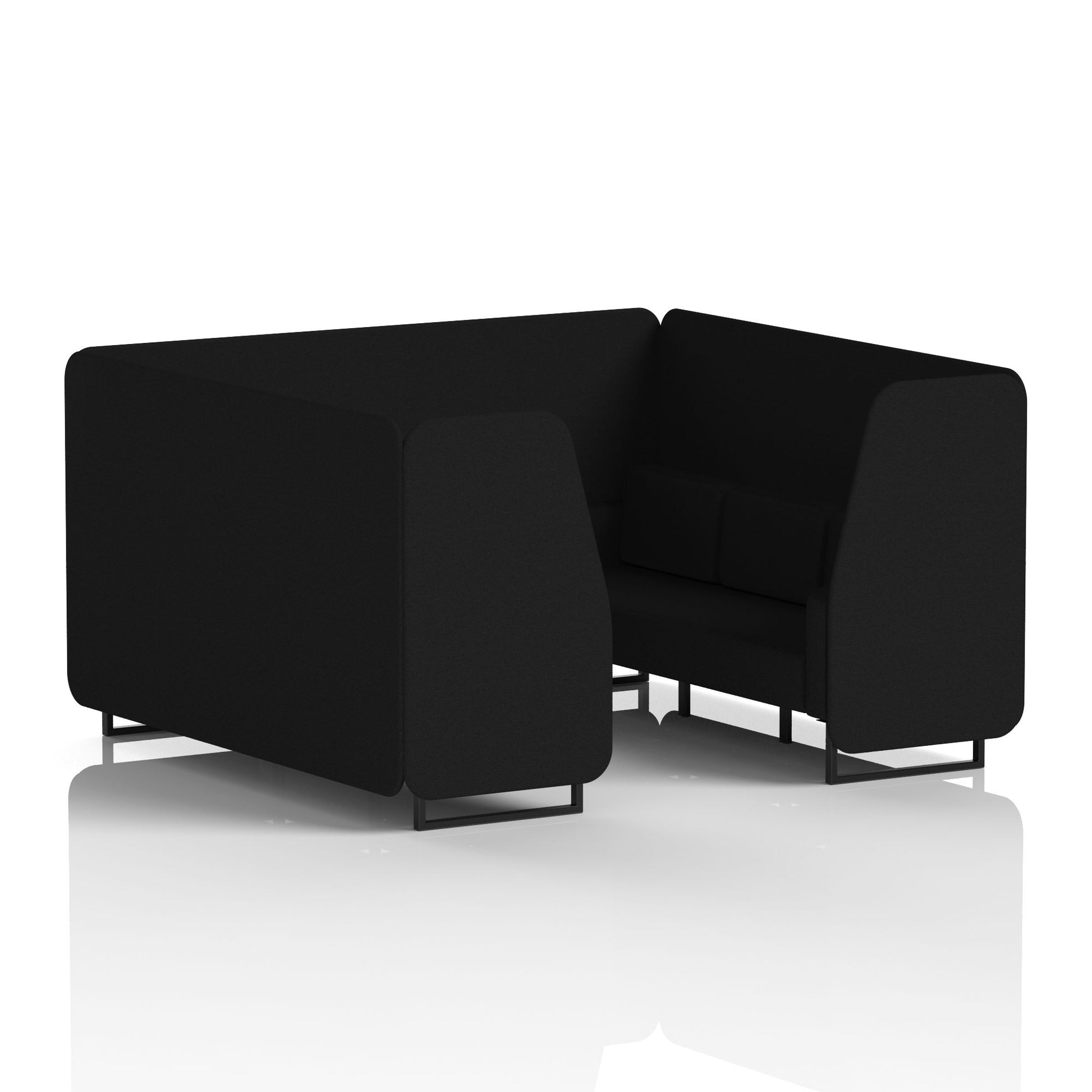 Brixworth Booth With Black Legs in Single Tone