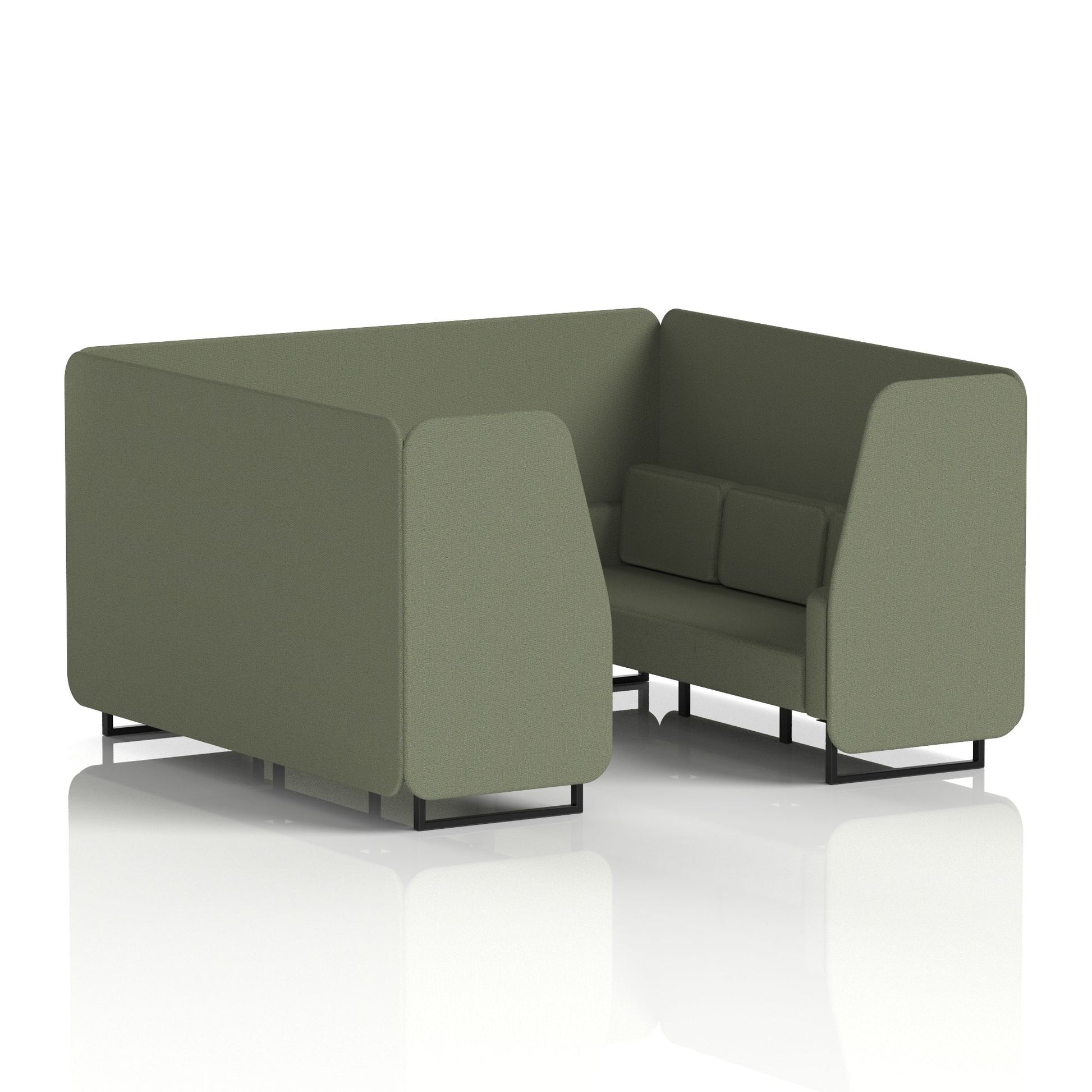Brixworth Booth With Black Legs in Single Tone