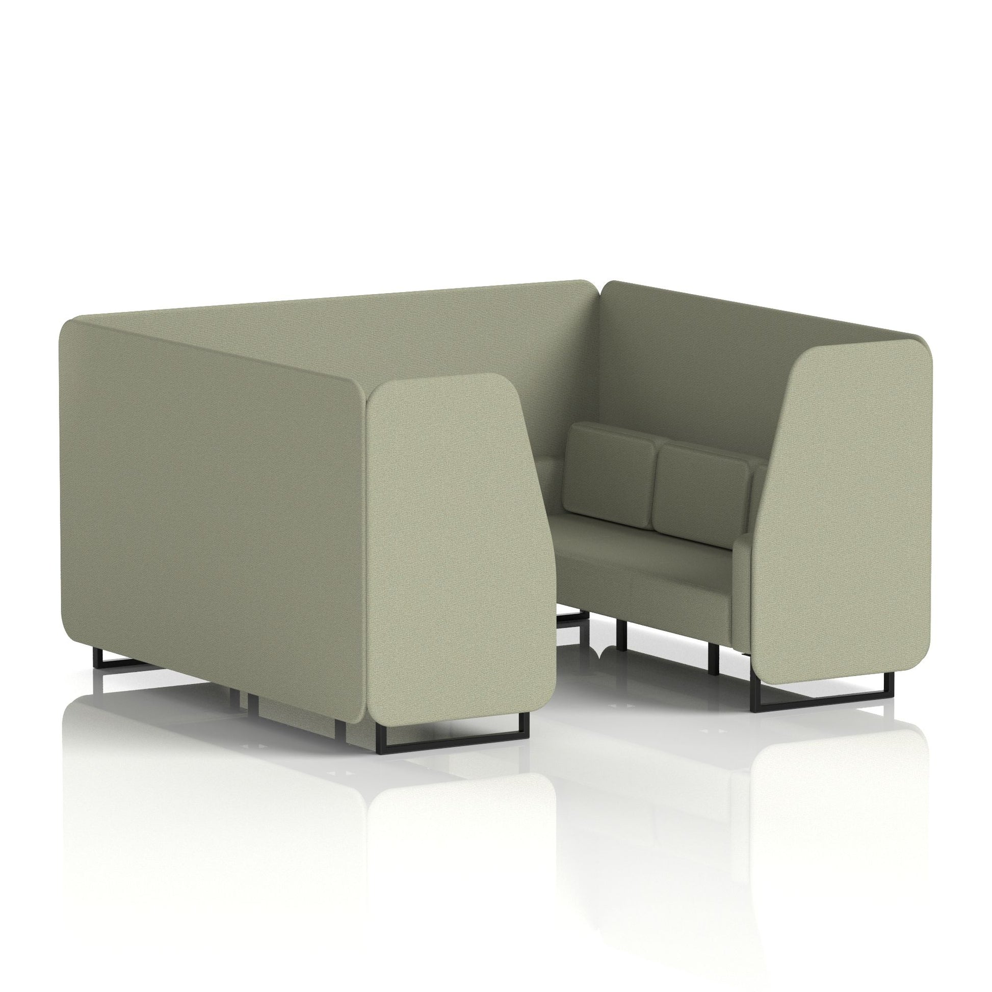 Brixworth Booth With Black Legs in Single Tone