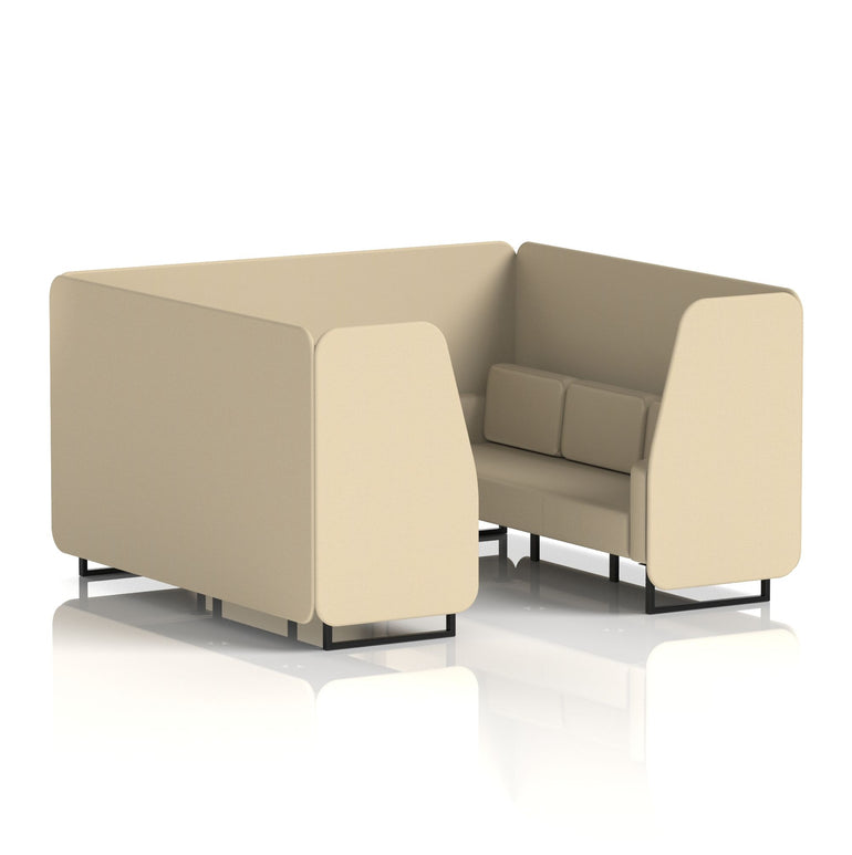 Brixworth Booth With Black Legs in Single Tone